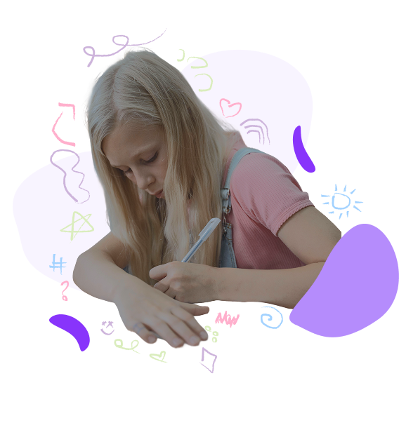 élève qui écrit dans un carnet